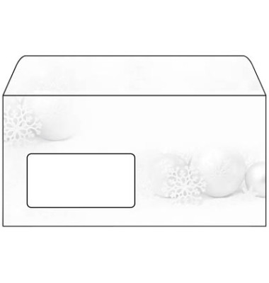 Weihnachtsumschlag Winter Sparkle Din Lang mit Fenster DU089