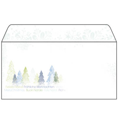 Weihnachtsumschläge Trees Trees DU090, Din Lang, 90g
