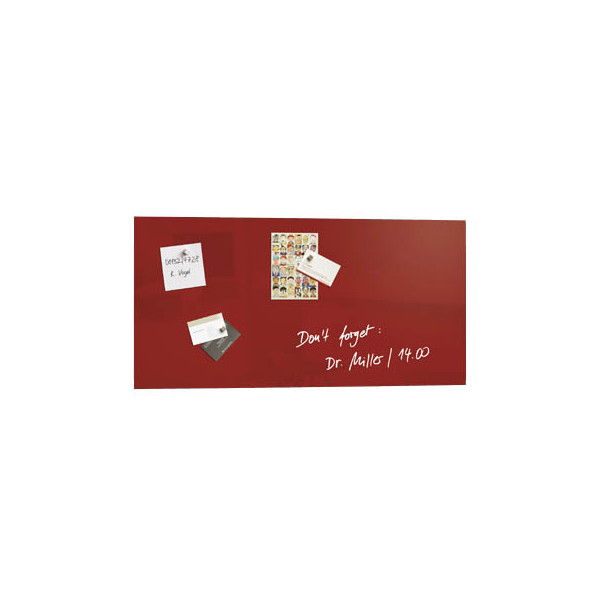 Sigel Glas Magnetboard Artverum Gl 147 91x46cm Rot Burobedarf Thuringen
