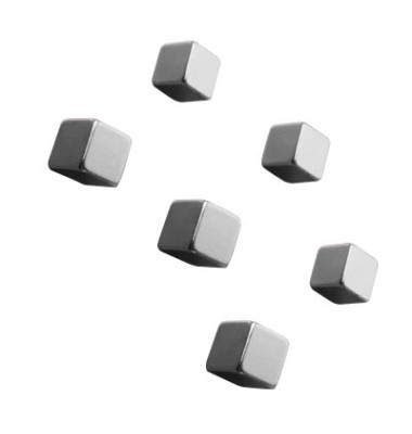 Haftmagnet C5 Strong, GL192, W&uuml;rfel, 10x10mm, silber, 8 Blatt