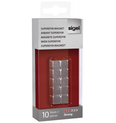 SuperDym Magnet C5 Strong silber, vernickelt, hält bis zu 8 Blatt A4