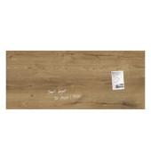 Glas-Magnetboard artverum GL 247, 130x55cm, braun, Design Natural Wood