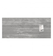 Glas-Magnetboard artverum GL 248, 130x55cm, grau, Design Sichtbeton