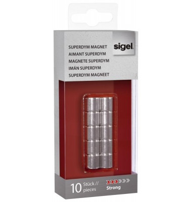 Magnet SuperDym C5 Strong silber 10x10mm 10 St