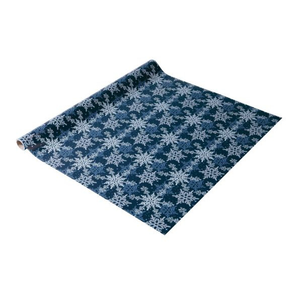 4004360857614 - Weihnachts-Geschenkpapier Frosty Night mit Eiskristallmotiv 1 Rolle 5 m x 70 cm