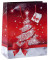 Geschenktasche GT023 Sparkling Tree, Weihnachten, mit Tragekordel / Geschenkanh&auml;nger, Weihnachtsbaum, 17cm x 23cm