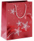 Geschenktasche GT108, Weihnachten, farblich abgestimmte Tragekordel, Sterne, 100mm x 230mm