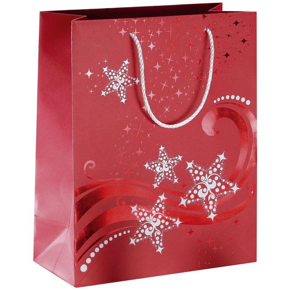 3 Stück Sigel Geschenktasche GT108, Weihnachten, Sterne, 100mm x 230mm 4004360857751 Sigel