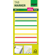 Index Haftstreifen Film, extra strong, 50x38mm, 4 Farben mit weißem