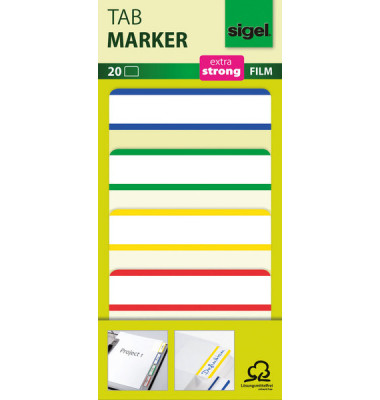 Haftmarker HN202, 50x38mm, 4-farbig sortiert, ohne, rechteckig