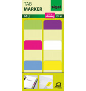 Haftmarker HN203, 25x38mm, 6-farbig sortiert, ohne, rechteckig