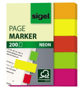 Haftmarker HN655, neon, 12x60mm, 5-farbig sortiert, ohne, rechteckig