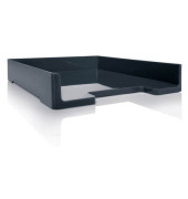 Briefablage eyestyle® SA167, A4/C4, schwarz, ABS Kunststoff stapelbar