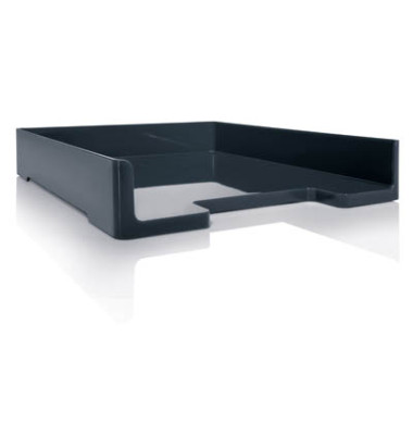 Briefablage eyestyle&reg; SA167, A4/C4, schwarz, ABS Kunststoff stapelbar