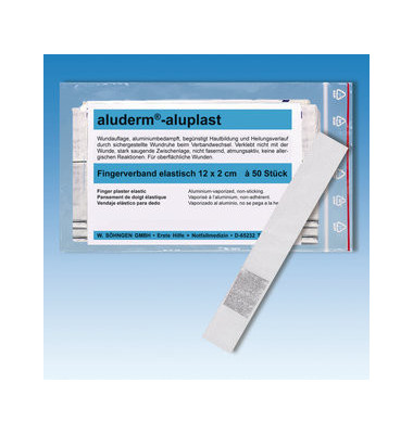 Aluderm Fingerverband aluplast elast. we-alu 12x2cm