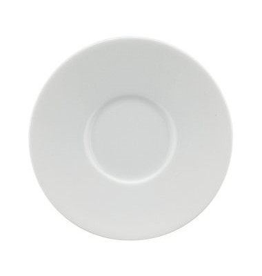 Espresso-Untertasse Fine Dining Ø 12cm weiß Porzellan stapelbar Espresso-Untertasse Fine Dining Ø 12cm weiß Porzellan stapelbar