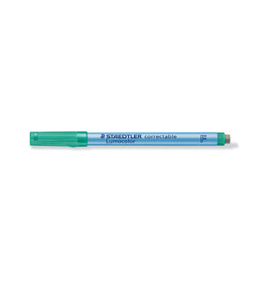 Folienstift Lumocolor correctable, 305 F-5, gr&uuml;n, 0,6mm, Rundspitze, nachf&uuml;llbar