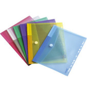 Dokumententasche djois byTarifold 510229, Din A4, farbig sortiert-transparent, Polypropylen (PP), Klettverschluss