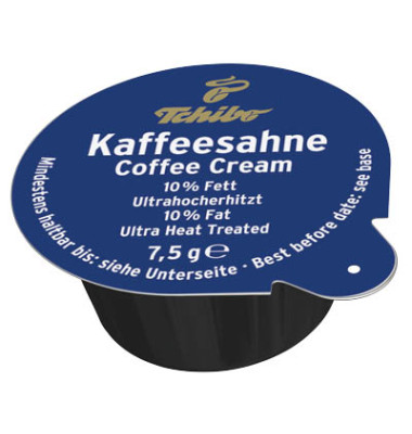 80492 Kaffeesahne 10% Fett, glutenfrei, 7,5g, Portionsdose