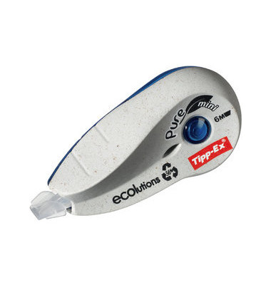 Korrekturroller 918466 Pure Mini ECOlutions, wei&szlig;, 5mm x 6m, Einweg, in Display