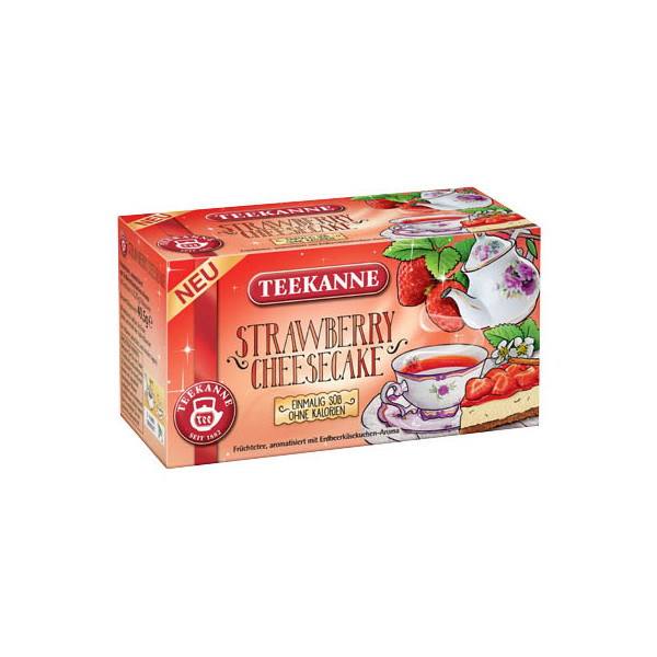 4009300013792 - TEEKANNE STRAWBERRY CHEESECAKE Tee 18 Portionen 4009300013792 - TEEKANNE STRAWBERRY CHEESECAKE Tee 18 Portionen