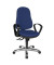 Bürostuhl Synchro Steel, blau / chrom, mit Armlehnen, bis 110kg