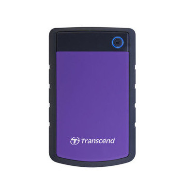 externe Festplatte StoreJet 25H3 TS1TSJ25H3P, schwarz/violett, 2,5 Zoll (6,35cm), 1 TB, HDD