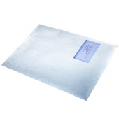 Faltentaschen C4 mit Fenster 20mm Falte haftklebend weiß Tyvek