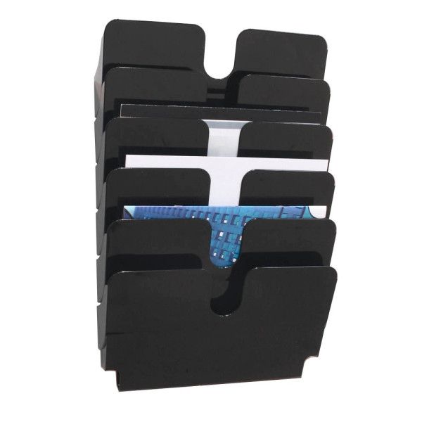 7318080014064 - FLEXIPLUS 6 A4 QUER 1700014061 Prospekthalter Schwarz Transparent DIN A4 quer Anzahl der Fächer 6 1 St (B x H x T) 340 x 520 x 100 mm