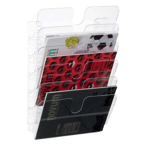 7318080014408 - FLEXIPLUS 6 A4 QUER 1700014401 Prospekthalter Schwarz Transparent DIN A4 quer Anzahl der Fächer 6 1 St (B x H x T) 340 x 520 x 100 mm