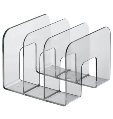 Katalogsammler 1701395400 Trend 215x210x165mm transparent Polystyrol 3 Fächer à 65mm