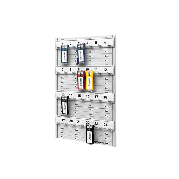 4005546103785 - DURABLE Schlüsselbrett hellgrau mit 24 Haken 212 x 32 x 362 cm 1 St 195610 4005546103785