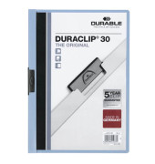 Klemmhefter DURACLIP 30 220006, A4 hellblau, für ca. 30 Blatt, Polyvinylchlorid (PVC) 80g