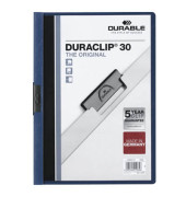 Klemmhefter DURACLIP 30 220007, A4 blau, für ca. 30 Blatt, Polyvinylchlorid (PVC) 80g