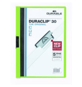 Klemmhefter DURACLIP 30 2200-05, A4, für ca. 30 Blatt, Kunststoff, grün