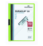 Klemmhefter DURACLIP 30 220005, A4 grün, für ca. 30 Blatt, Polyvinylchlorid (PVC) 80g