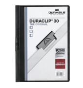 Klemmhefter DURACLIP 30 220001, A4 schwarz, für ca. 30 Blatt, Polyvinylchlorid (PVC) 80g