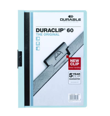 Klemmhefter DURACLIP 60 2209-06, A4, für ca. 60 Blatt, Kunststoff, blau