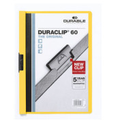 Klemmhefter DURACLIP 60 220904, A4 gelb, für ca. 60 Blatt, Polyvinylchlorid (PVC) 80g