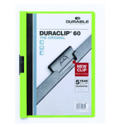 Klemmhefter DURACLIP 60 220905, A4 grün, für ca. 60 Blatt, Polyvinylchlorid (PVC) 80g