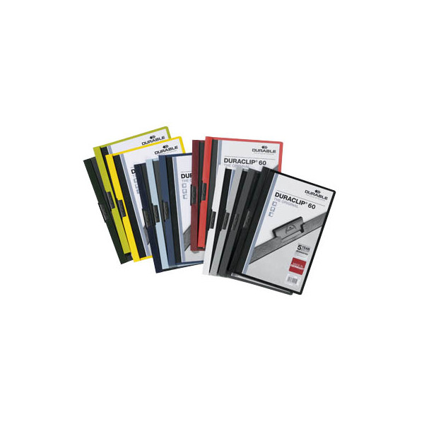 4005546225340 - Klemmhefter DURACLIP 60 220900 A4 farbig sortiert für ca 60 Blatt Polyvinylchlorid (PVC) 80g 4005546225340 25 Stück