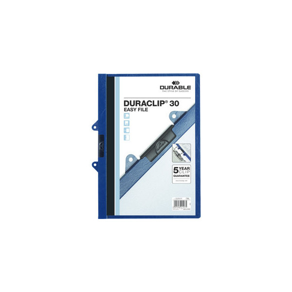 4005546215075 - Klemmhefter DURACLIP EASY FILE 30 222907 A4 blau für ca 30 Blatt Polyvinylchlorid (PVC) 80g 4005546215075 Durable
