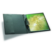 Klemmhefter mit Innentasche 223001, A4 schwarz, für ca. 100 Blatt, Polyvinylchlorid (PVC)