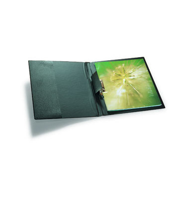 Klemmhefter mit Innentasche 223001, A4 schwarz, für ca. 100 Blatt, Polyvinylchlorid (PVC)