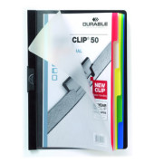 Klemmhefter DURACLIP INDEX 50 223401, A4 schwarz, für ca. 50 Blatt, Polyvinylchlorid (PVC)