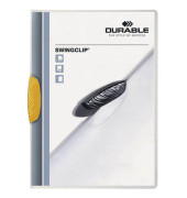 Klemmhefter SWINGCLIP 30 226004, A4 transparent/gelb, für ca. 30 Blatt, Polypropylen (PP) 80g