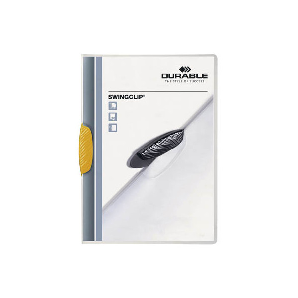 4005546205229 - Klemmhefter SWINGCLIP 30 226004 A4 transparent gelb für ca 30 Blatt Polypropylen (PP) 80g 4005546205229 Durable
