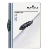 Klemmhefter SWINGCLIP 30 226005, A4 transparent/grün, für ca. 30 Blatt, Polypropylen (PP) 80g