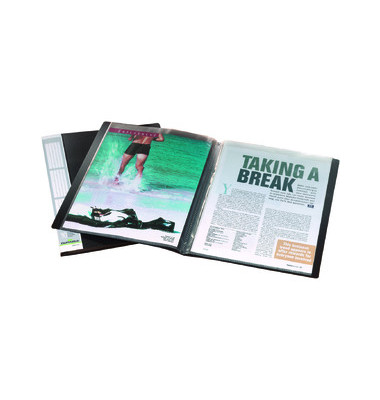 Sichtbuch Duralook Plus 2421-01, schwarz, A4, mit 10 Hüllen, Polypropylen (PP)