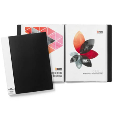 Sichtbuch Duralook Plus 2425-01, schwarz, A4, mit 50 Hüllen, Polypropylen (PP)